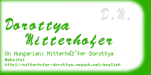 dorottya mitterhofer business card